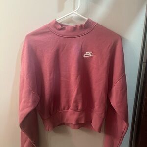 Nike Rose Pink Cropped Crewneck Sweatshirt